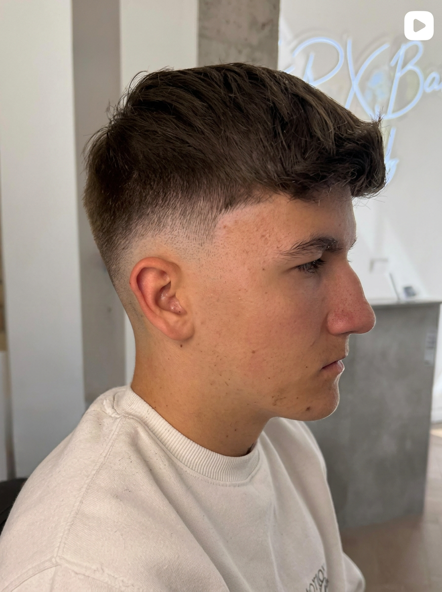 Corte fade en barbería GRX Barber Club Genil Granada